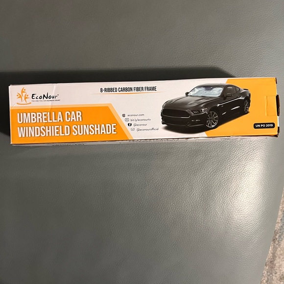 UMBRELLA CAR WINDSHIELD SUNSHADE- ECO NOUR 46x25 - Picture 4 of 12